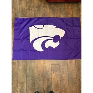 Kansas State Wildcats Purple White KSU Logo House Garden Outdoor Flag Banner
